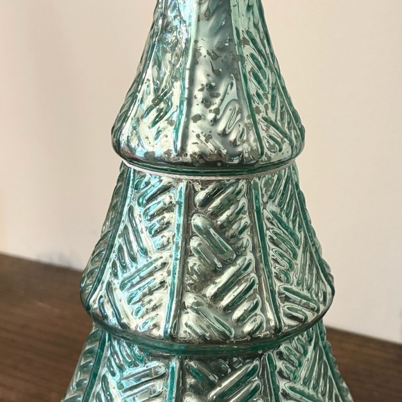 Aqua Mercury Glass LED Light up Holiday Tree - Picture 6 of 7